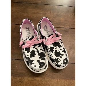Girls Cow Print Shoes
